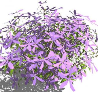淡紫色花卉花丛SU模型下载_sketchup草图大师SKP模型