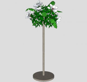 婚礼花叶摆台装饰SU模型下载_sketchup草图大师SKP模型