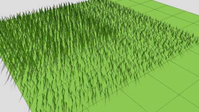 稀疏的青草植物SU模型下载_sketchup草图大师SKP模型