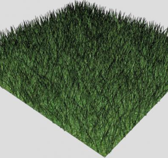 方形茂密草丛草地SU模型下载_sketchup草图大师SKP模型