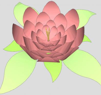 莲花多年生水生植物SU模型下载_sketchup草图大师SKP模型