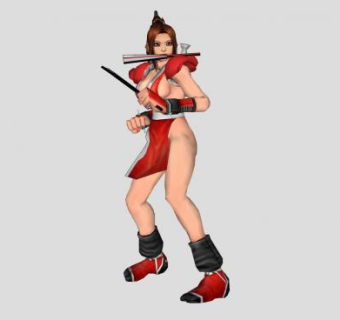 拳皇美女模型SU模型下载_sketchup草图大师SKP模型