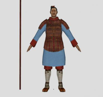 兵马俑古代人物SU模型下载_sketchup草图大师SKP模型