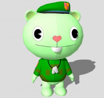 快乐树朋友卡通人物SU模型下载_sketchup草图大师SKP模型