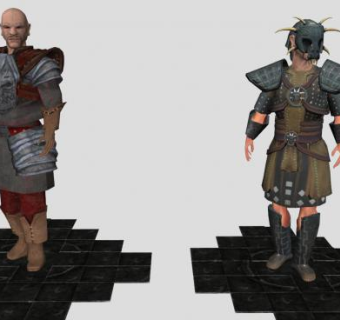 雇佣兵游戏3D人物SU模型下载_sketchup草图大师SKP模型