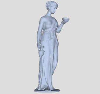 欧洲女人雕塑SU模型下载_sketchup草图大师SKP模型