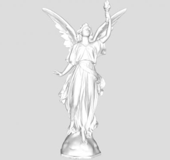 天使雕塑人物SU模型下载_sketchup草图大师SKP模型