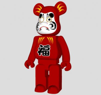 玩具积木熊SU模型下载_sketchup草图大师SKP模型