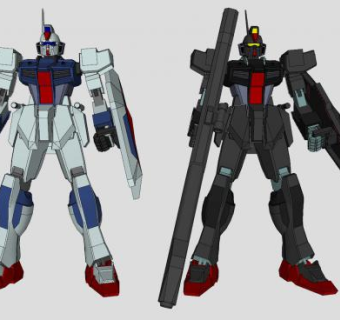 高达敢达机器人玩具SU模型下载_sketchup草图大师SKP模型
