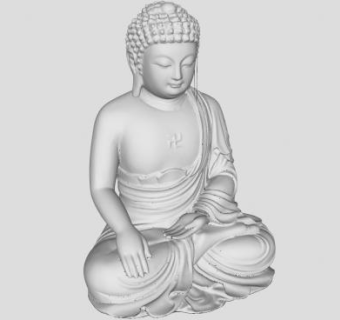 释迦牟尼佛像SU模型下载_sketchup草图大师SKP模型