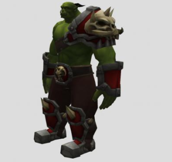 怪兽人游戏人物SU模型下载_sketchup草图大师SKP模型