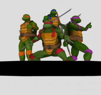 忍者神龟人物SU模型下载_sketchup草图大师SKP模型