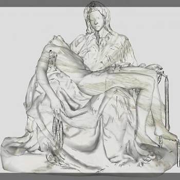 米开朗琪罗雕塑SU模型下载_sketchup草图大师SKP模型