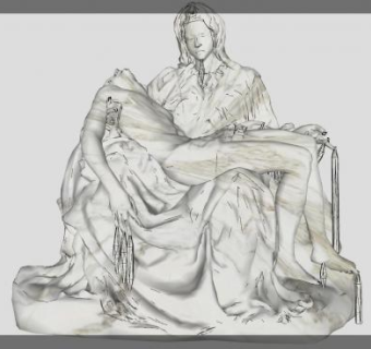 米开朗琪罗雕塑SU模型下载_sketchup草图大师SKP模型