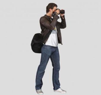 3D男性照相人物SU模型下载_sketchup草图大师SKP模型