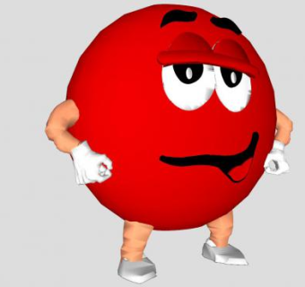 豆豆糖卡通形象SU模型下载_sketchup草图大师SKP模型