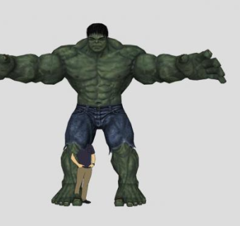 绿巨人浩克人物SU模型下载_sketchup草图大师SKP模型