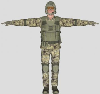 3D警卫人物SU模型下载_sketchup草图大师SKP模型