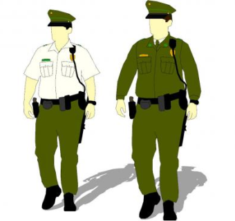 2D警卫人物SU模型下载_sketchup草图大师SKP模型