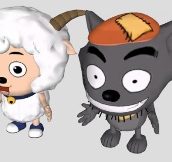 动画3D卡通人物SU模型下载_sketchup草图大师SKP模型