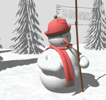 可爱的雪人SU模型下载_sketchup草图大师SKP模型