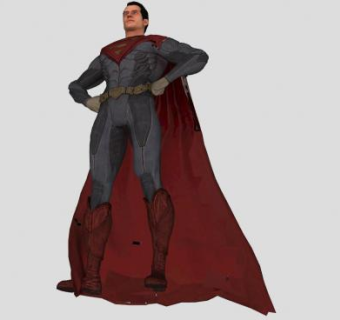 超人英雄角色SU模型下载_sketchup草图大师SKP模型