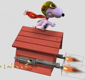 史努比王牌飞行员SU模型下载_sketchup草图大师SKP模型