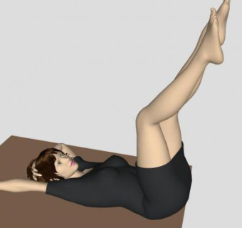 瑜伽美女老师SU模型下载_sketchup草图大师SKP模型