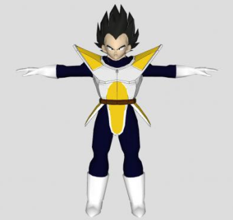 七龙珠人物贝吉塔SU模型下载_sketchup草图大师SKP模型