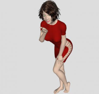 凹凸标致美女SU模型下载_sketchup草图大师SKP模型