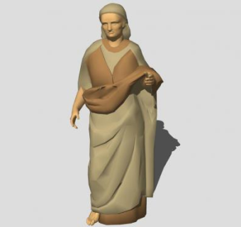 中世纪圣母人物SU模型下载_sketchup草图大师SKP模型
