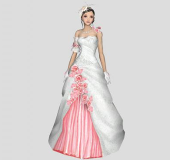 婚纱新娘SU模型下载_sketchup草图大师SKP模型