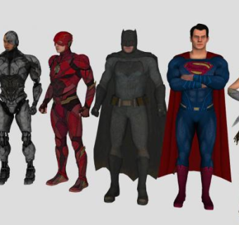 超级英雄集合SU模型下载_sketchup草图大师SKP模型