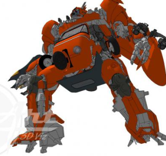 变形金刚机器人SKP模型下载_sketchup草图大师SKP模型