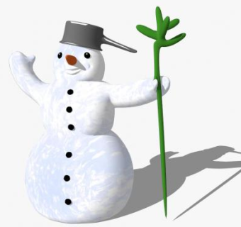 堆雪人SU模型下载_sketchup草图大师SKP模型