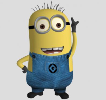 小黄人卡通人物SU模型下载_sketchup草图大师SKP模型