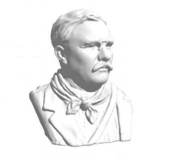 欧洲男士石膏人头SU模型下载_sketchup草图大师SKP模型