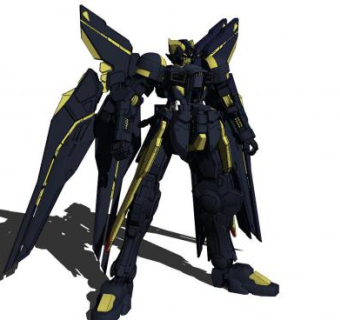 黑金刚机甲机器人SU模型下载_sketchup草图大师SKP模型