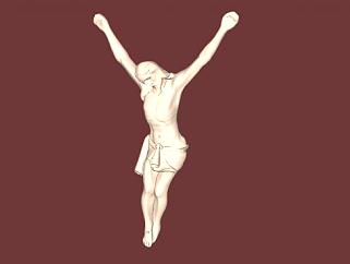 欧洲耶稣人物雕像SU模型下载_sketchup草图大师SKP模型