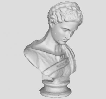 工艺品人头石膏雕像SU模型下载_sketchup草图大师SKP模型