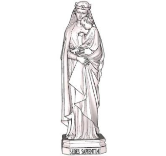 欧式人物圣母雕塑SU模型下载_sketchup草图大师SKP模型