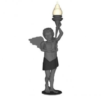 欧式小天使雕塑SU模型下载_sketchup草图大师SKP模型