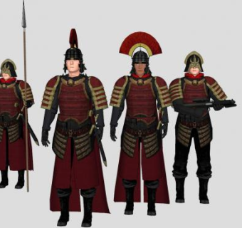 古罗马战士SU模型下载_sketchup草图大师SKP模型