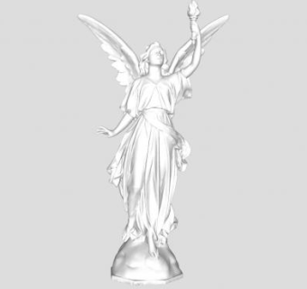 欧式天使女神像雕塑SU模型下载_sketchup草图大师SKP模型