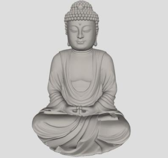 佛像石雕雕塑SU模型下载_sketchup草图大师SKP模型