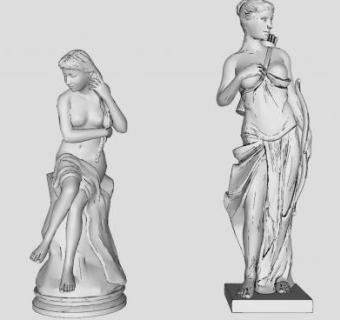 石膏女神雕塑SU模型下载_sketchup草图大师SKP模型