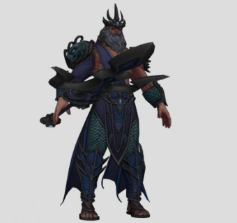 古甲战士游戏人物SU模型下载_sketchup草图大师SKP模型