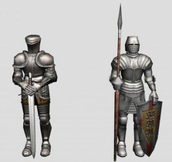 盔甲骑士装饰SU模型下载_sketchup草图大师SKP模型