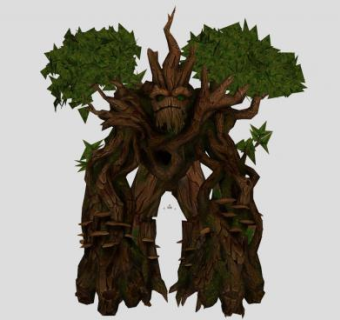 树妖卡通人物SU模型下载_sketchup草图大师SKP模型