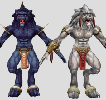 魔兽世界游戏妖怪人物SU模型下载_sketchup草图大师SKP模型